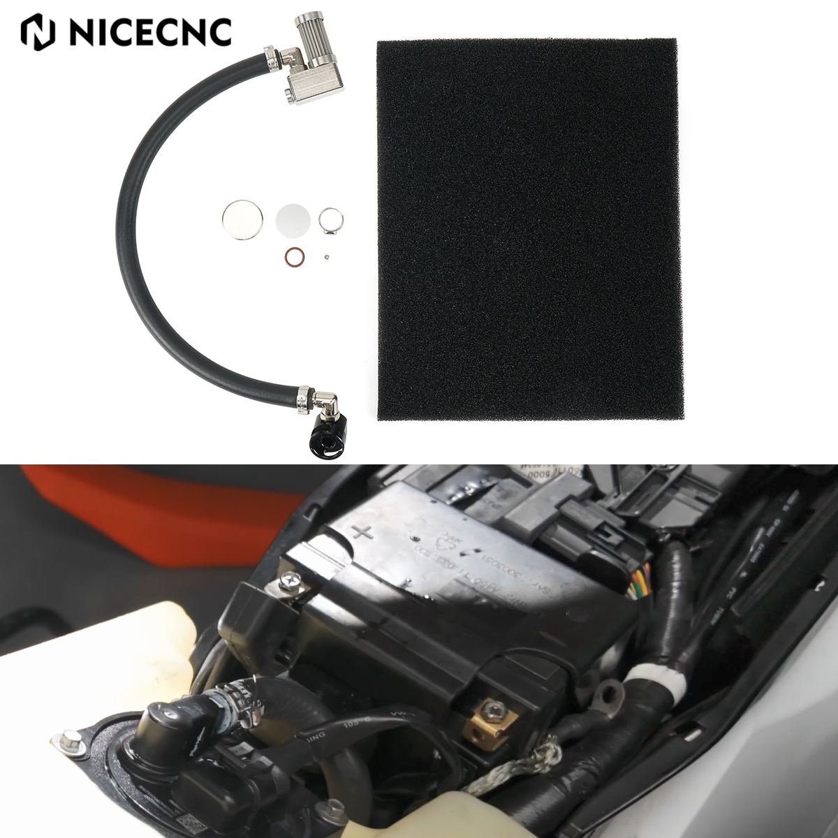 2026 2025 2024 KTM EXC 300 EXCF 350 SX 125 SXF 450 Husqvarna TE 300 GasGas EC 300 燃料タンク延長チューブ燃料移送キット