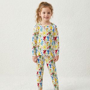 Rts卸売　春・秋用子供服　オーダーメイドプリント　長袖　竹繊維パジャマ　柔らかなパジャマセット　女の子・男の子用