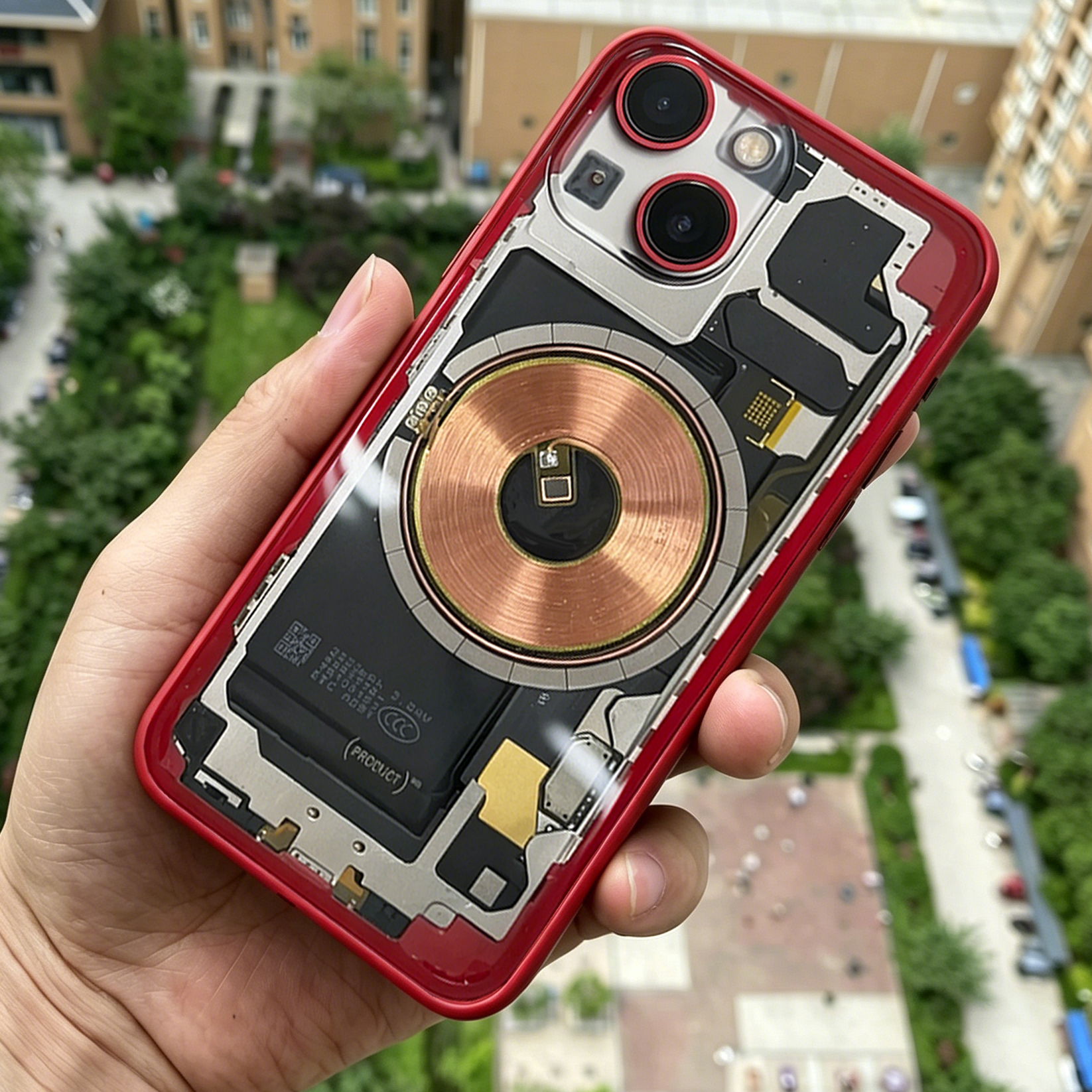 iPhone 13 13mini エクスプローラー版クリアバックガラス交換 OEM 精密フィット完全透明リアハウジング DIY キット