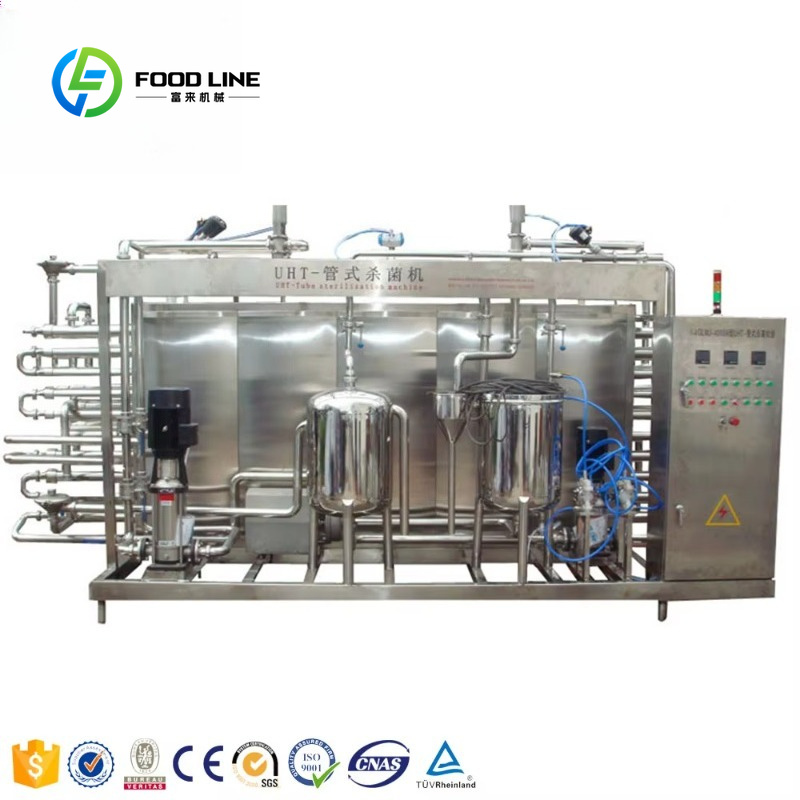 Custom Stainless Steel Plate UHT Sterilizer 500/1000/2000L/H Processing Equipment for Soy Milk Coconut Milk Beer Milk Tea