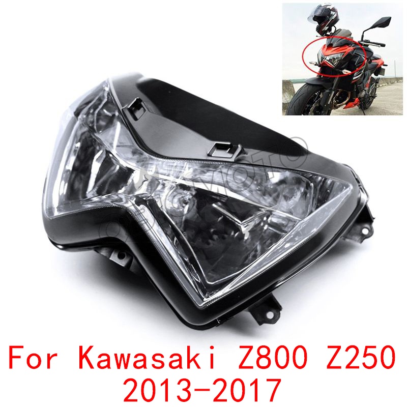 Z800 2017 オートバイヘッドライトフロントヘッドライトカワサキ Z800 Z250 Z-800 Z-250 Z 800 250 2016 2015 2014 2013
