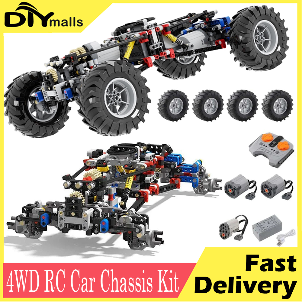 MOC 4WD RC カーシャーシキットビルディングブロックドライブクライミングカーオフロードサスペンション 8CH APP リモコン 8882 技術部分