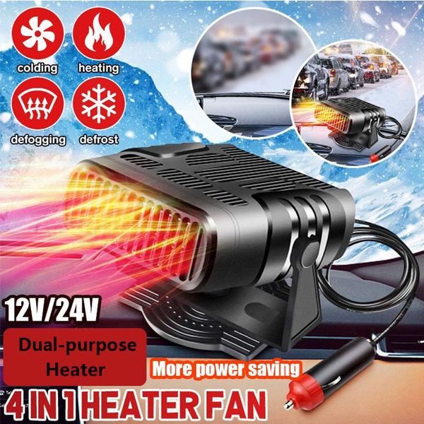 ユニバーサル 12V 24V カーヒーター 4in1 高速フロントガラスデフロストデフォッガー 360 度回転インテリアエアヒータートラックバン車両用