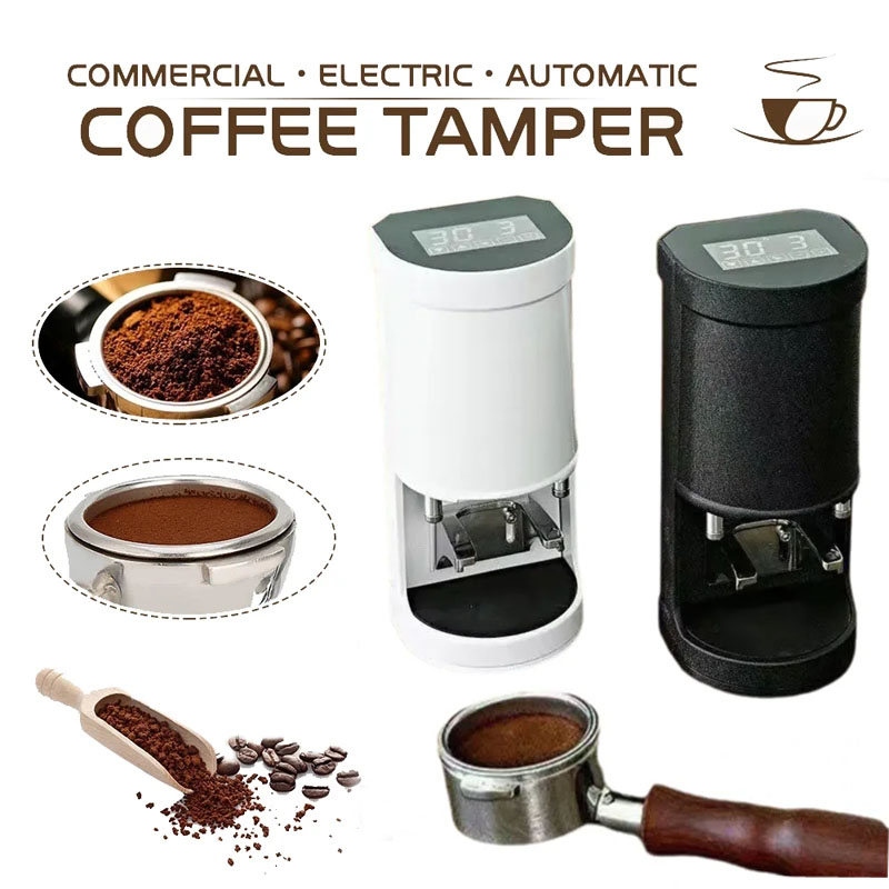 100-240V タンパー 58 ミリメートル自動電気コーヒータンパー商業コーヒー粉ハンマーステンレス鋼フラットプレス