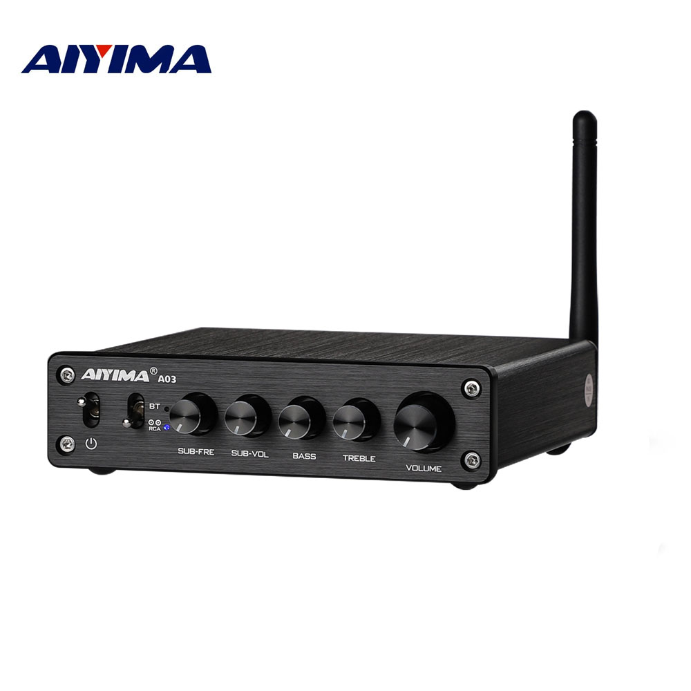 AIYIMA A03 TPA3116 Amplificador サブウーファーオーディオ Bluetooth サウンド 2.1 50Wx2 100W HiFi TPA3116D2 デジタルパワーホームアンプ