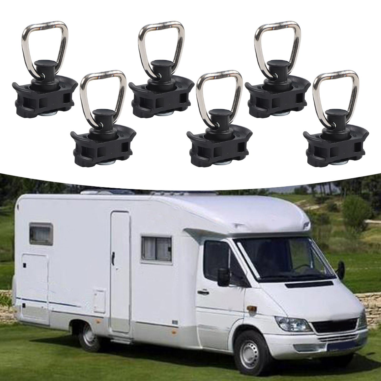 6 個のステンレス鋼トラックロックエンドフィッティング固定バックル航空会社レール用 Rv トレーラーキャンピングカーに最適
