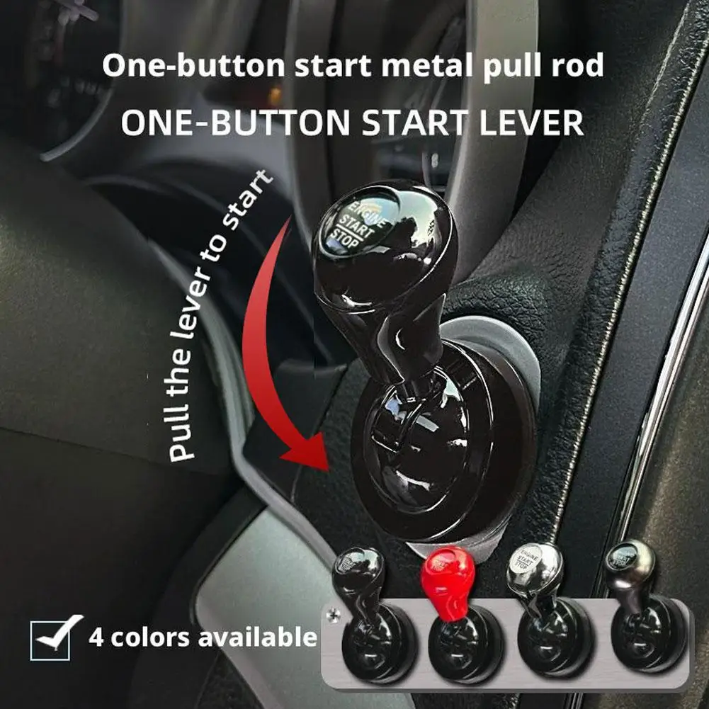車のワンタッチスタートボタン、プッシュトゥスタートロッカーロッカー装飾ワンタッチカーアクセサリーアクセサーレバースタートプッシュInt H4W2