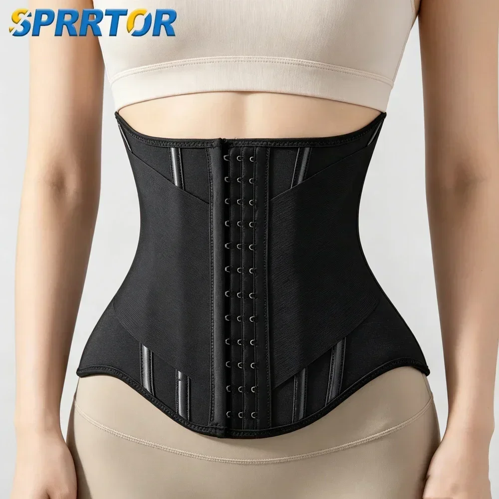 1Pcs U-shaped Waist Trainer Corset Women Buttoned Shapers Breast Lifted Waist Trainer Steel Bone Slimming Breathable Shapewear