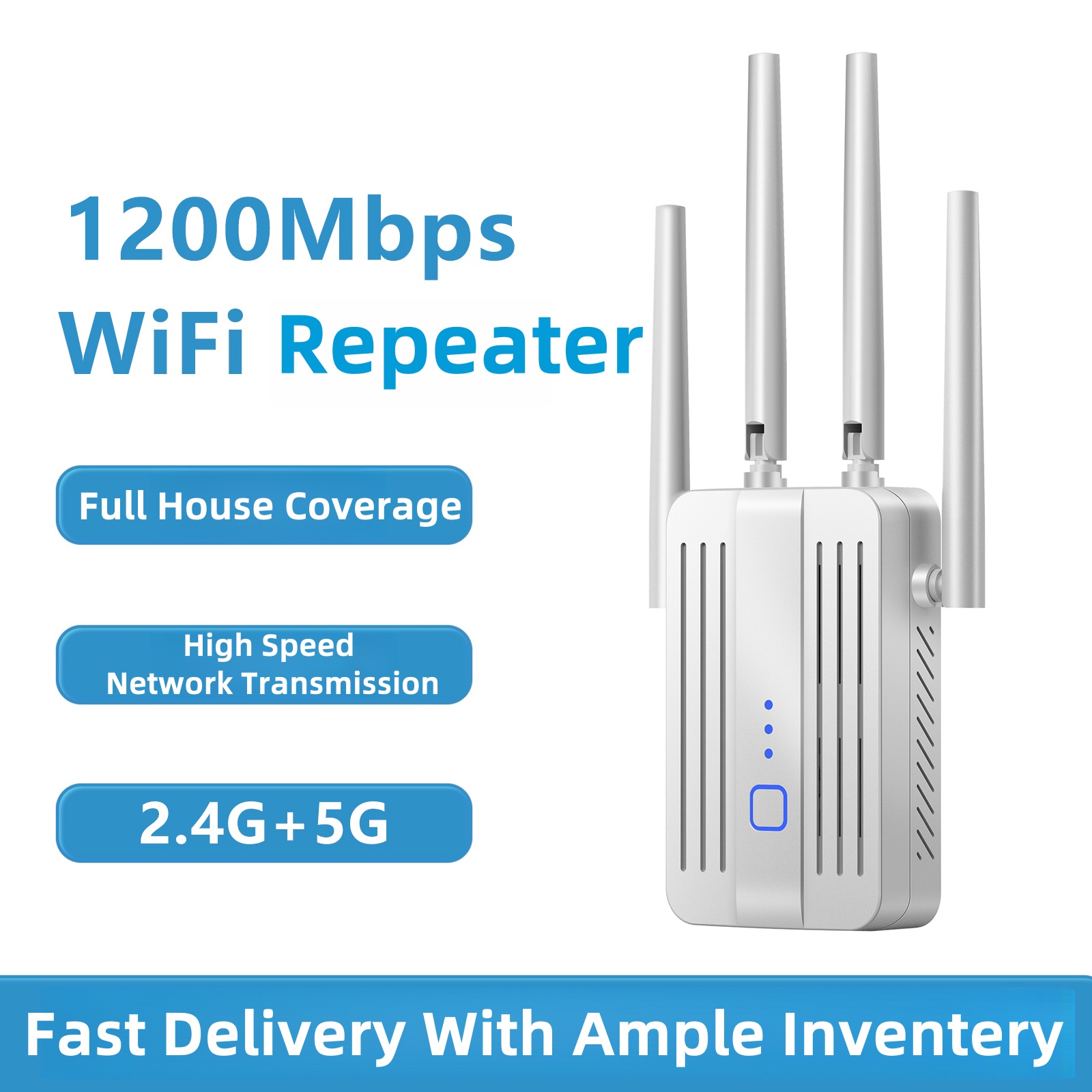 WiFi リピーター 1200Mbps エクステンダー デュアルバンド Wifi 信号 2.4G 5GHz Wi-Fi アンプルーター 長距離ブースター 高速バンド