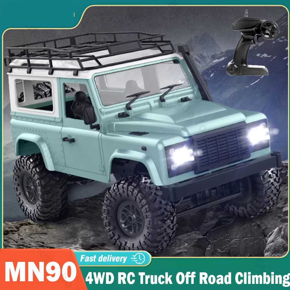 MN90 1/20 4WD RC トラックオフロードクライミングバギークローラー金属ライトリモートコントロールカー全地形レーシング 2.4 グラムおもちゃ男の子のため