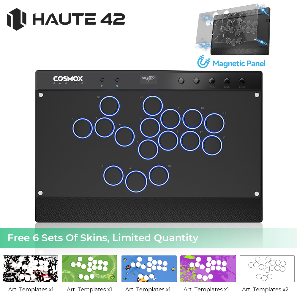 Haute42 C16 磁気レバーレスヒットボックスコントローラースティックレスアーケードコントローラーキーボード PC/PS4/PS5/スイッチヒットボックス格闘ゲーム