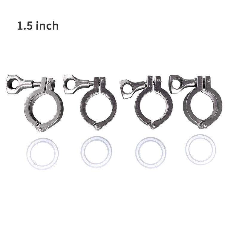 304 ステンレス鋼サニタリーパイプ継手自家醸造ビール用、トライクランプ、1 個、1.5 インチ、2 インチ、3 インチ、4 インチ