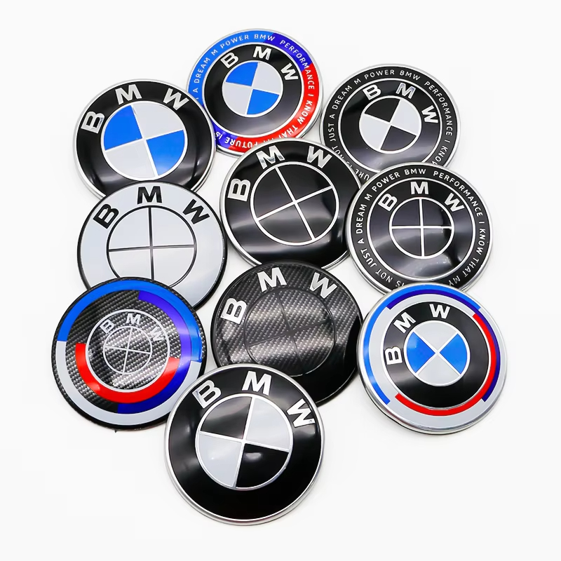 車のフロントカバーロゴトランクリッドバッジ 74 ミリメートル 82 ミリメートル BMW E90 E60 E46 E93 F20 F21 F30 F31 F32 F33 F34 F15 F10 車のステッカー