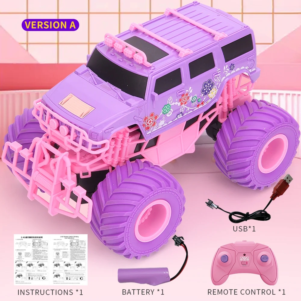 JJRC Q157 ピンク女の子のおもちゃ RC クライミングカー 2.4 グラムオフロード車両パーティーギフトリモートコントロールカーガールクリスマスおもちゃ