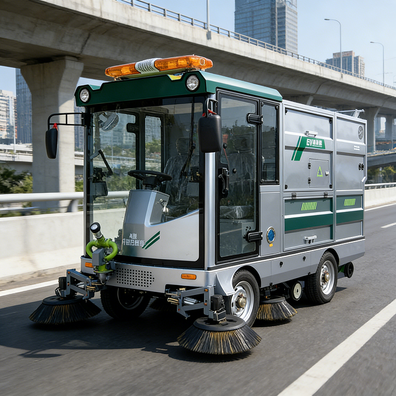 産業施設向け高密度ブラシを搭載した高耐久電動ロードスイーパー