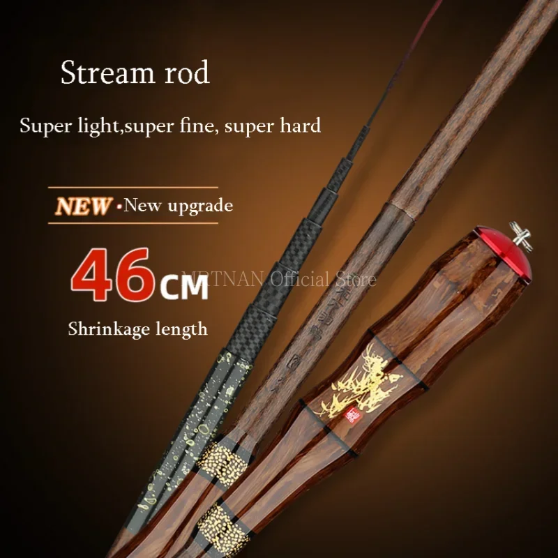 1.8 メートル-4.5 メートル超軽量伸縮釣竿トラベル SuperHard ストリーム湖ハンドポール鯉の餌箱ポータブル釣竿タックル