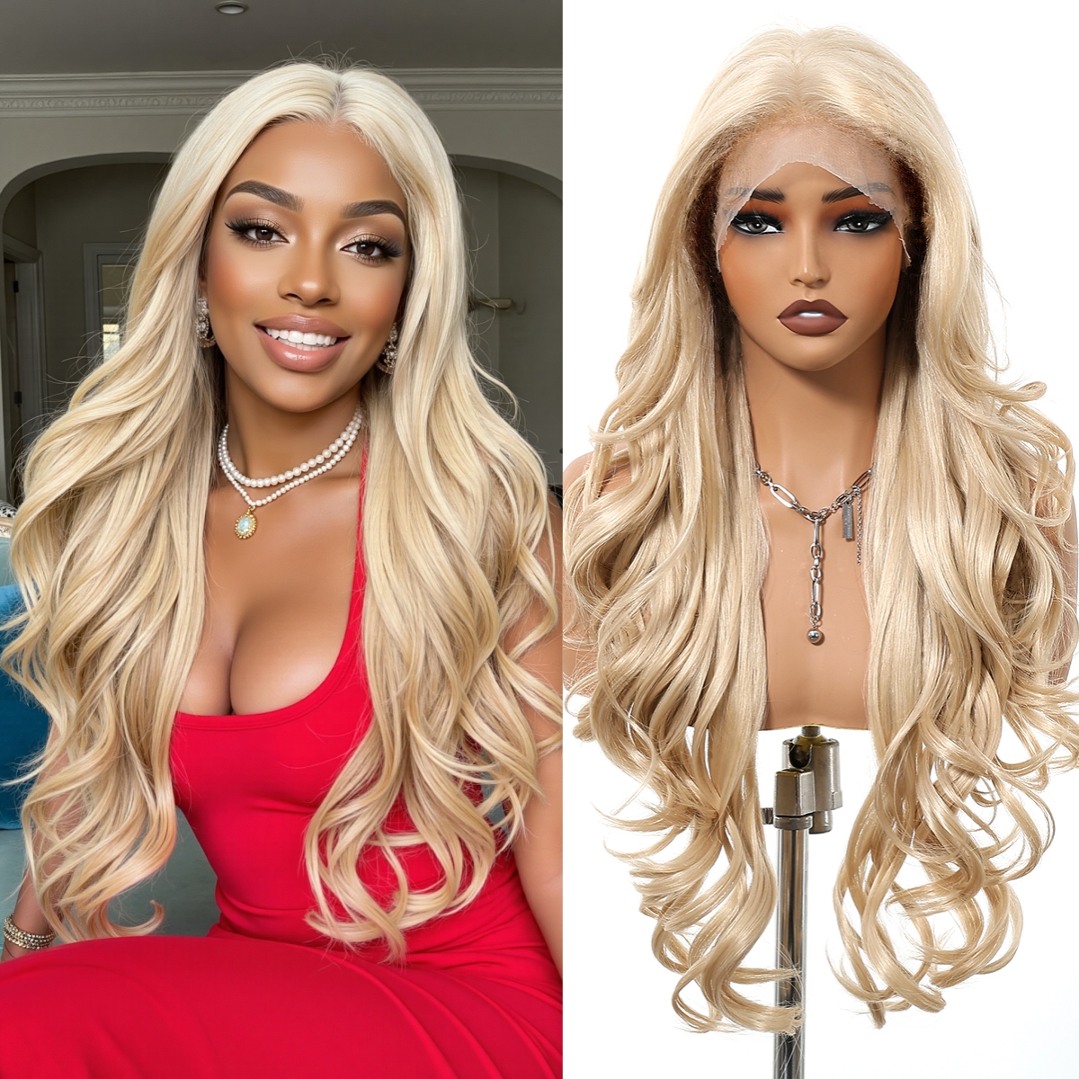 HAIRCUBE ハニーブロンド実体波 13*4 レースフロントウィッグ女性のためのパーティーコスプレ 28 インチ合成カーリー偽の髪自然な生え際
