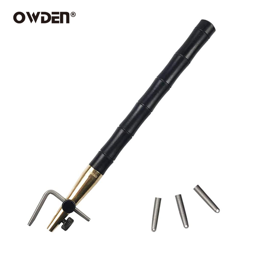 OWDEN 3 in 1 レザーグルーバーツールセット (1.0-1.2-1.5mm) DIY クラフト調整可能な折り目エッジャーステッチレザーグルーバーツール