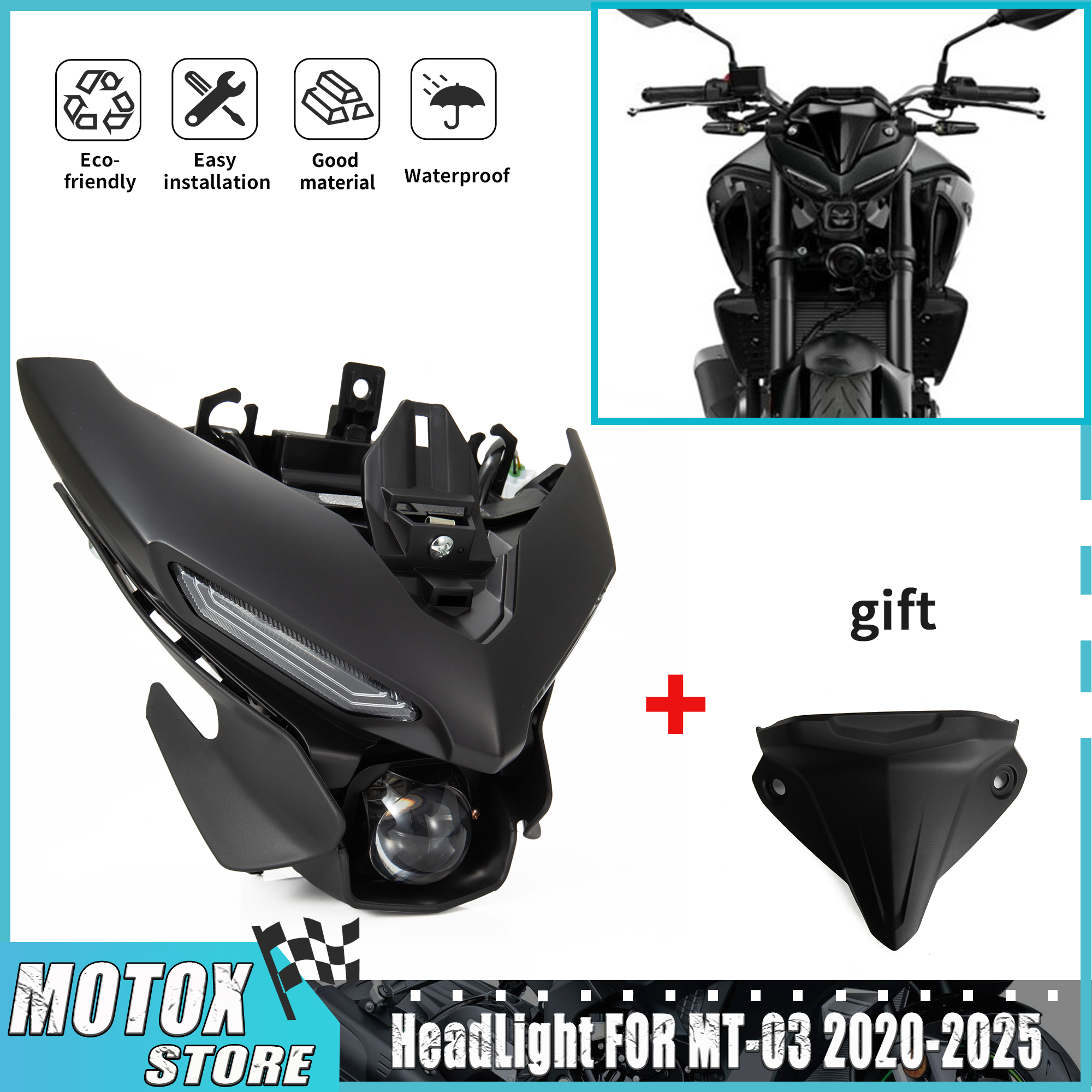 ヤマハ MT-03 MT-25 2020 - 2026 オートバイのヘッドライトヘッドランプ照明ランプアセンブリ MT 03 MT 25 2021 2022 2023 2024 2025
