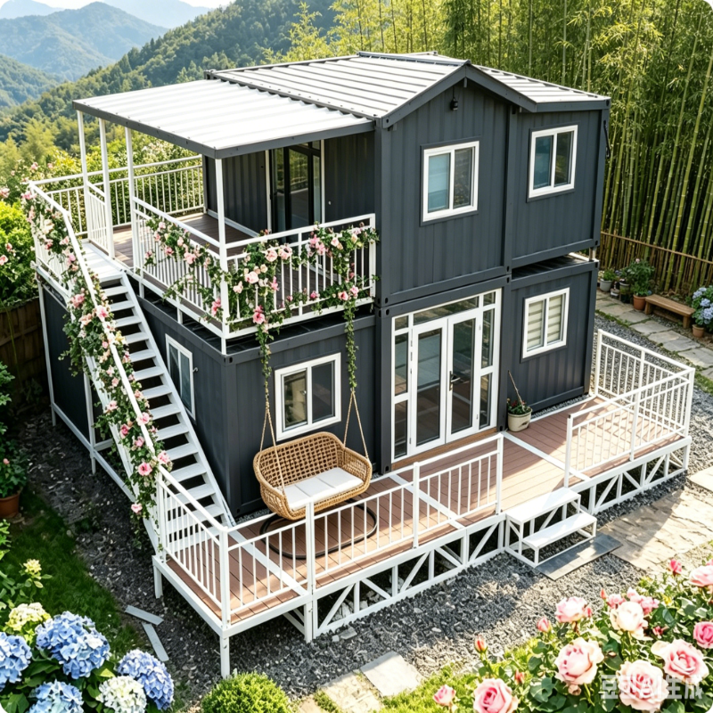 Customized 20ft 40ft Double Wing Folding Container Home 1 2 3 Bedrooms Expandable Prefab Modular House Portable Steel Home