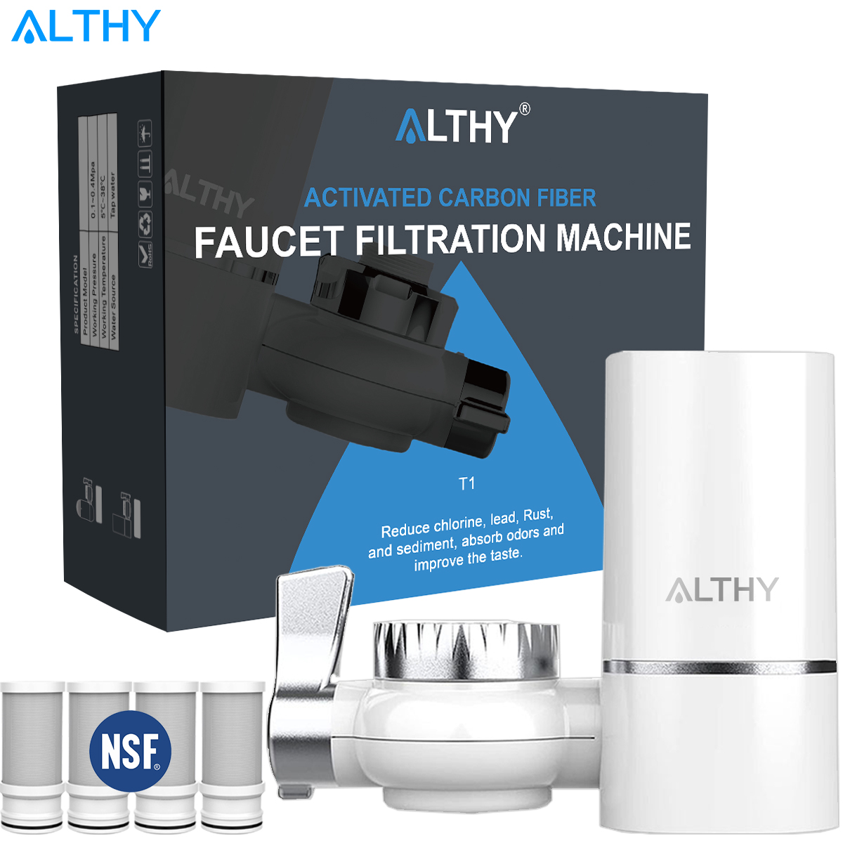 ALTHY 蛇口 水道水フィルター浄化システム 鉛・塩素を削減
