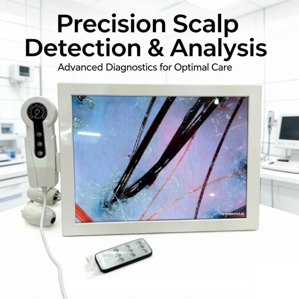 HD Digital Skin Analyzer Professional Hair Scalp Camera Detector Hair Follicle Oil Moisture Test Device 15inch