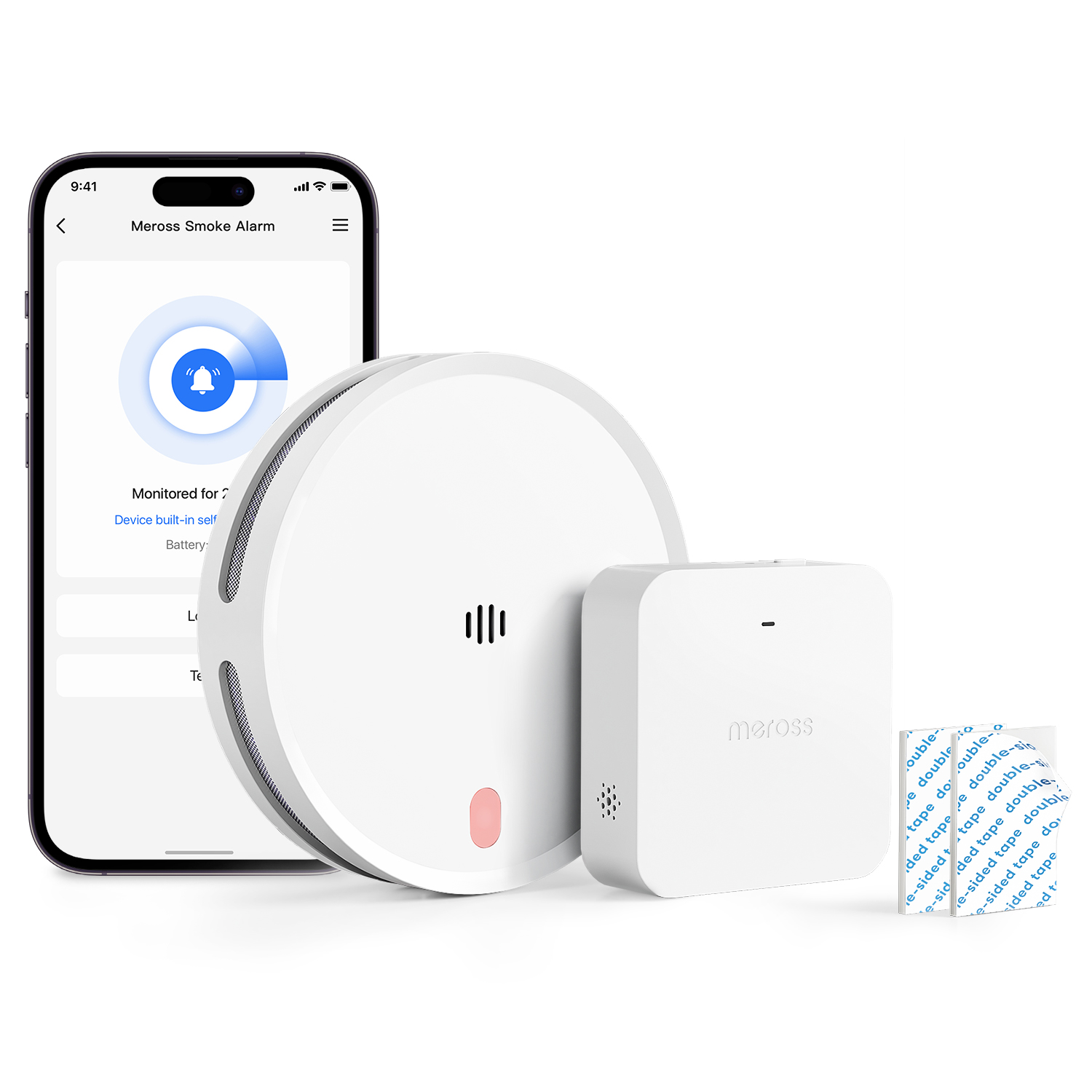 Meross スマート煙警報器 より正確な EU/AU/US/UK 警報器 MA151 ホームセキュリティ用 スマートホーム 作業用 Alexa Smartthings