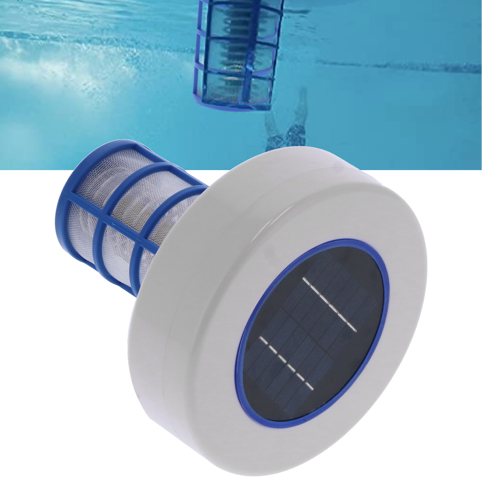 太陽光発電プールイオナイザークリーナー銀イオンプールスパ噴水クリーナー水泳プール洗浄装置