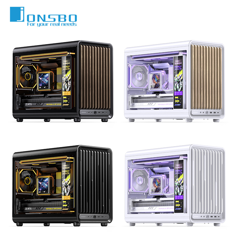 Jonsbo D33 デスクトップケース MATX デスクトップコンピュータシャーシ背面挿入通気性グリル 360 水冷ホストシェル DIY PC ケース