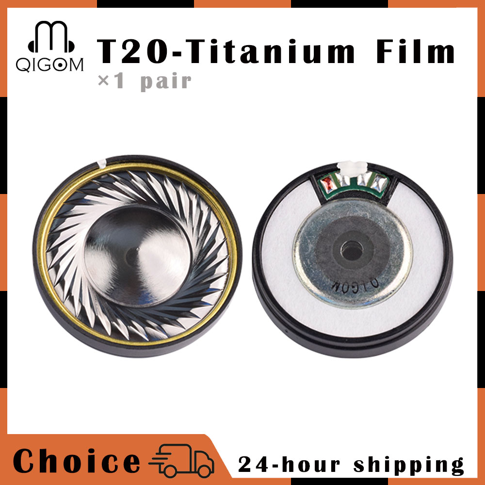 QIGOM ボーカル低音 HIFI イヤホンスピーカーユニット、40MM ドライバー、チタンフィルム、32ohm 120dB、DIY ヘッドセットユニット T20-チタン 1 ペア