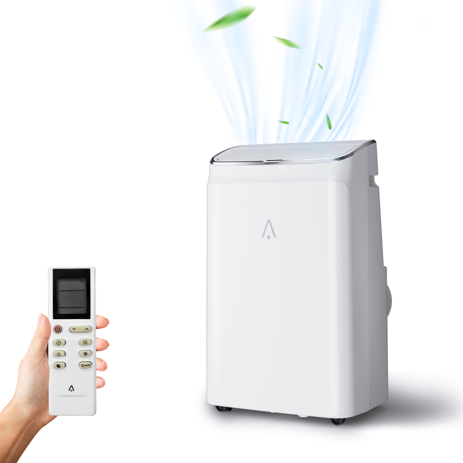 14,000 Btus ポータブルエアコン 3-IN-1 静かな AC ユニット、リモコン付き、内蔵除湿機、ファン、自動、スリープモード、最大 750 平方メートルの部屋を冷却します。フィート排気ホース
