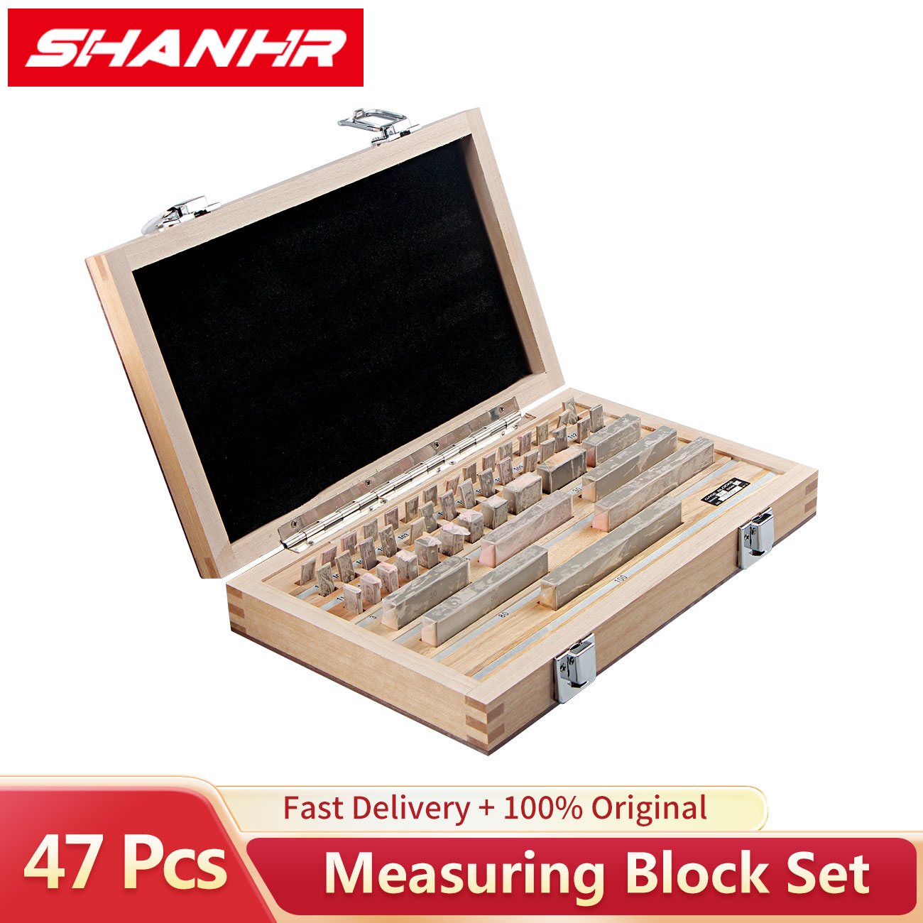 SHANHR 47 ピース/セット 1 グレード 0 グレード検査ブロックゲージテストキャリパーブロック測定器