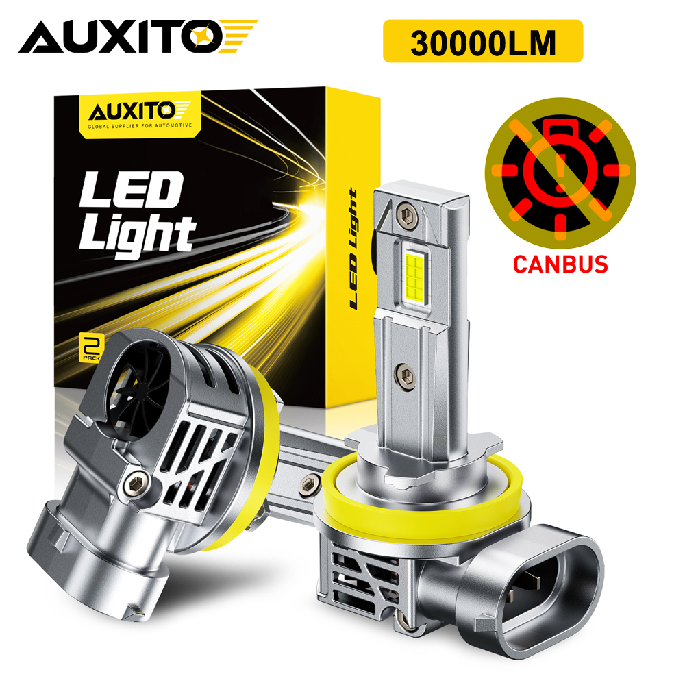AUXITO アップグレード H11 H8 LED ヘッドランプ電球 Canbus ちらつきなし車高低ビームターボ 9005 HB3 9006 HB4 LED ヘッドライト 30000LM