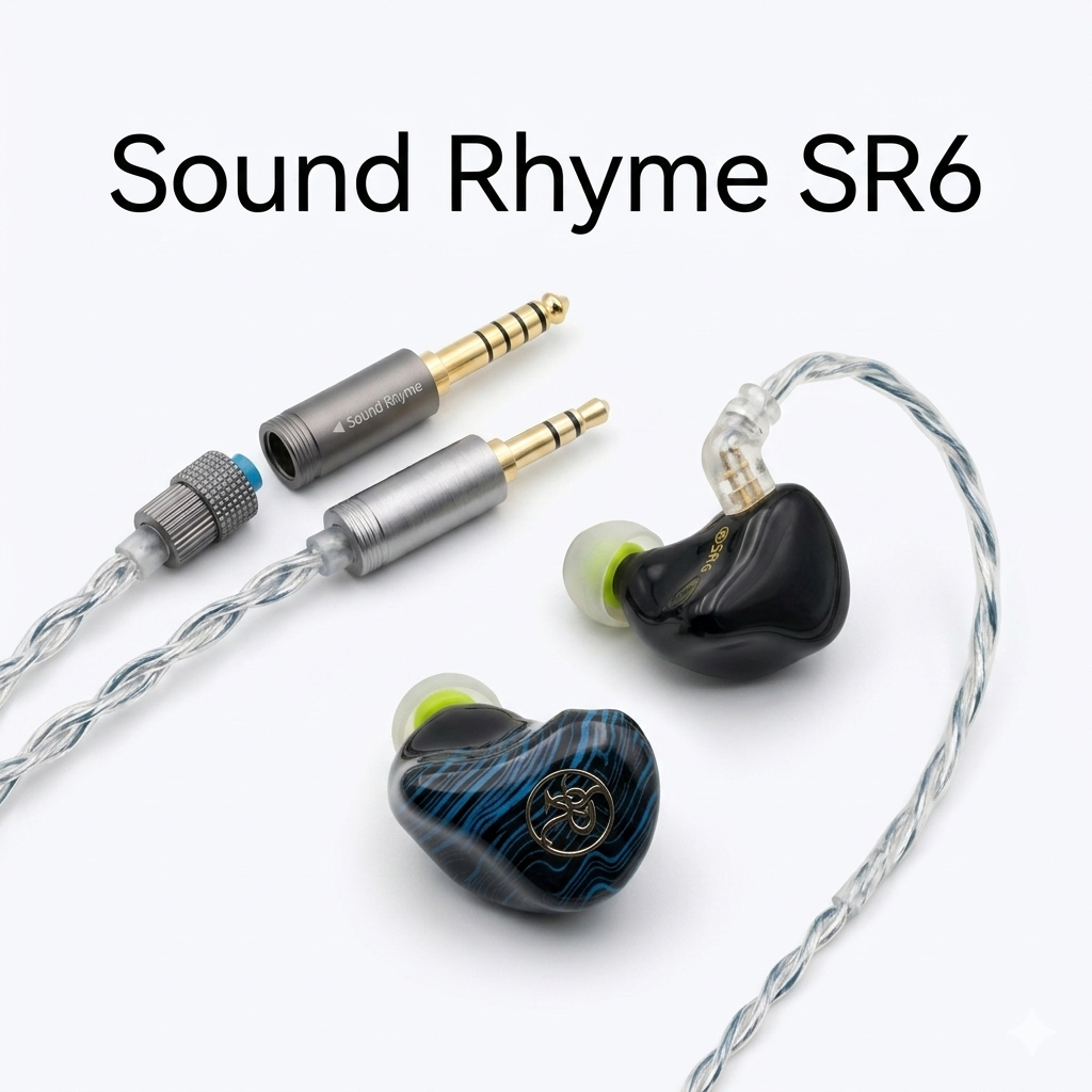 Sound Rhyme SR6 6 バランスドアーマチュア HiFi IEM オーディオファン インイヤー モニター ヘッドフォン 0.78mm 2Pin 取り外し可能ケーブル付き 2026 最新