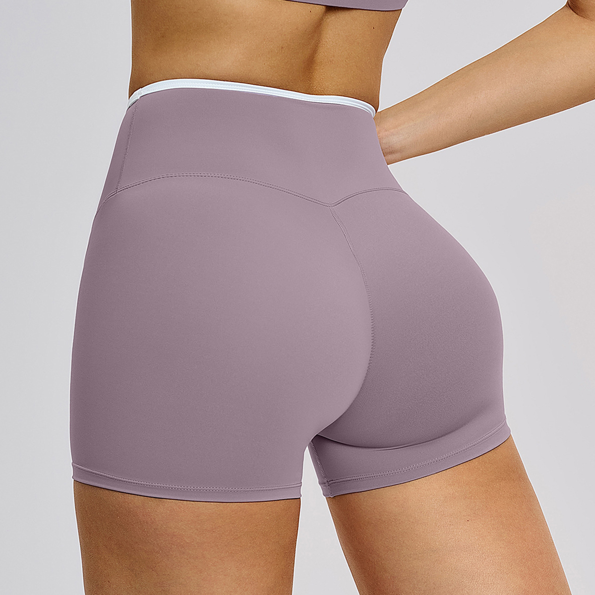 Summer Women's High Waisted Yoga Shorts Women Gym Fashionable Sexy Running Fitness Pants Solid Color Yoga Legging Elastic Tights