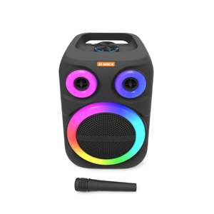 2047 ポータブルワイヤレスホームシアターシステム。RGB LED ライト付きサブウーファー、USB ポート、Bluetooth 接続に対応。アウトドア活動に最適