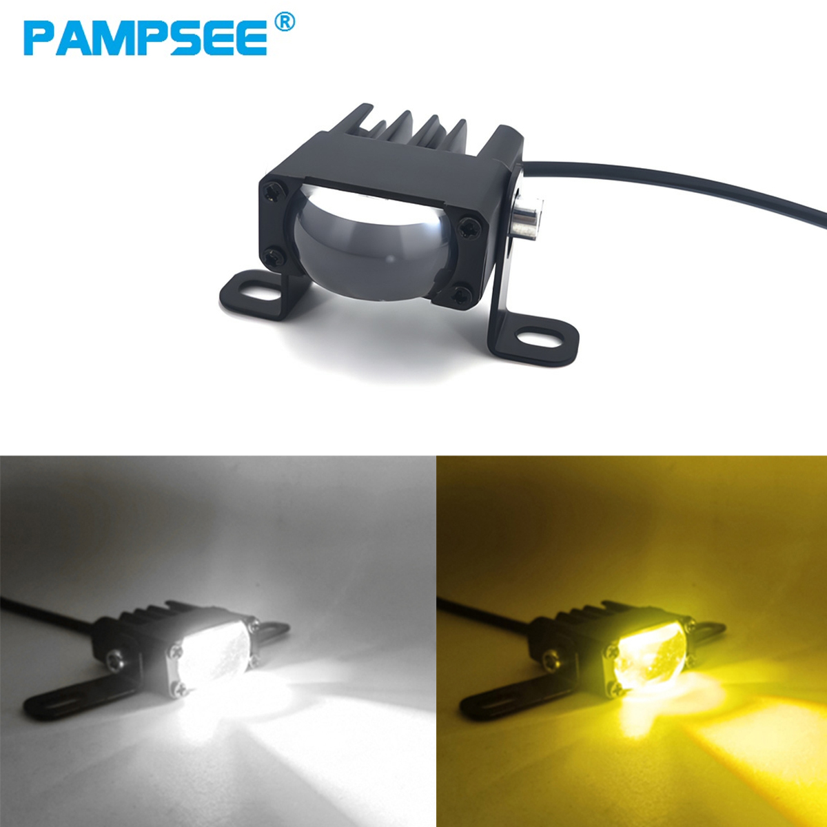 2 個ヘッドライトバンパーフォグ LED ライトグリルライトミニ運転作業灯車オートバイ補助照明キット 9V-36V