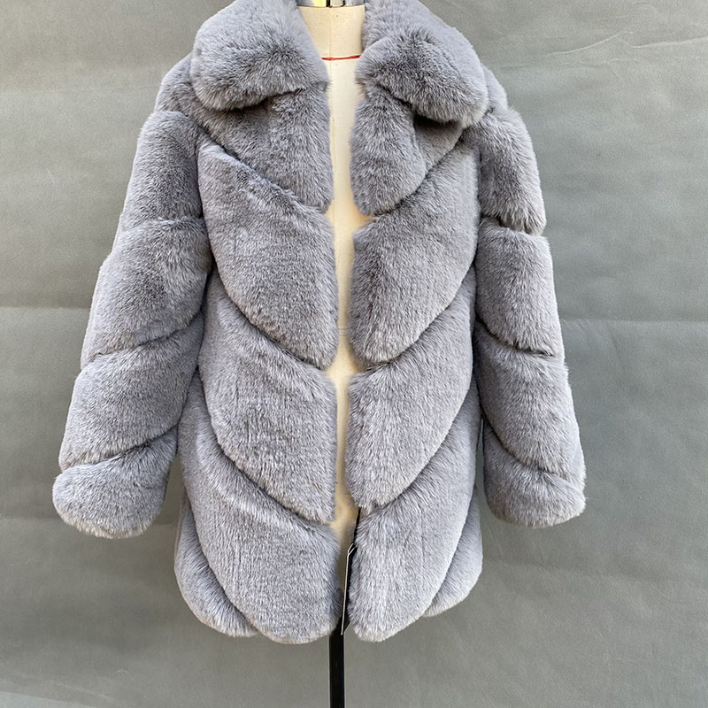 FANPUGUIZHEN 女性のフェイクファーコート人工毛皮ジャケット暖かい上着女性秋冬衣類卸売