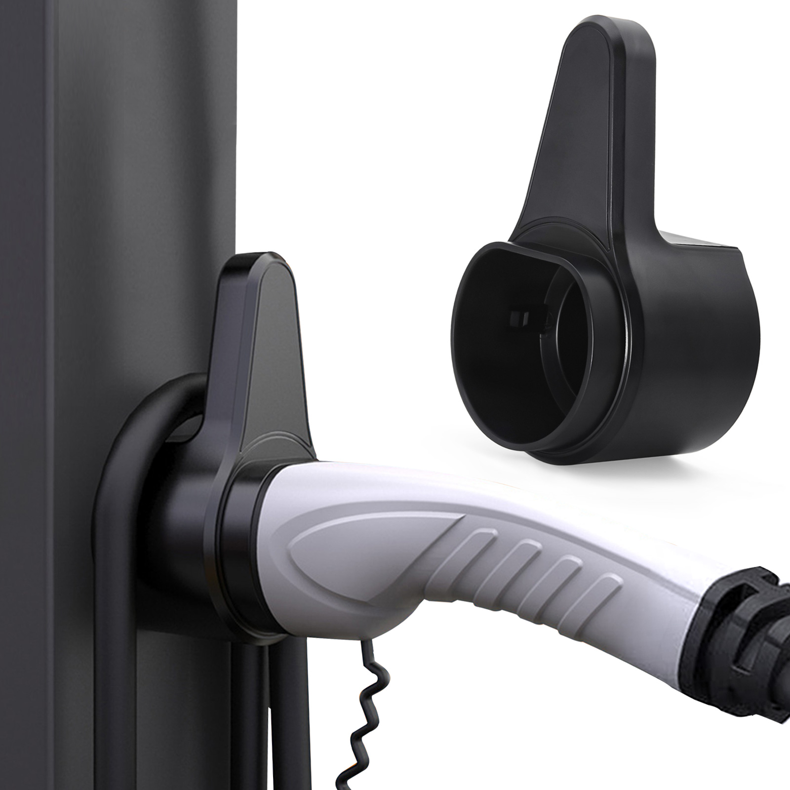 Ev 充電器ホルダー電気自動車 ev タイプ 2 充電器ソケット防水ポータブル電気自動車ソケットホルダーケーブル追加保護