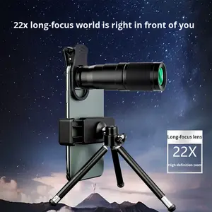 22倍 フルメタル製 AF スマートフォン用単筒双眼鏡 コンサート用 プロ仕様の高倍率・長焦点距離 外部補助カメラレンズ