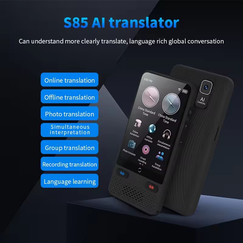 S85 音声ポータブル翻訳デバイス 138 言語 3.5 インチ画面スマート音声翻訳旅行学習会議用