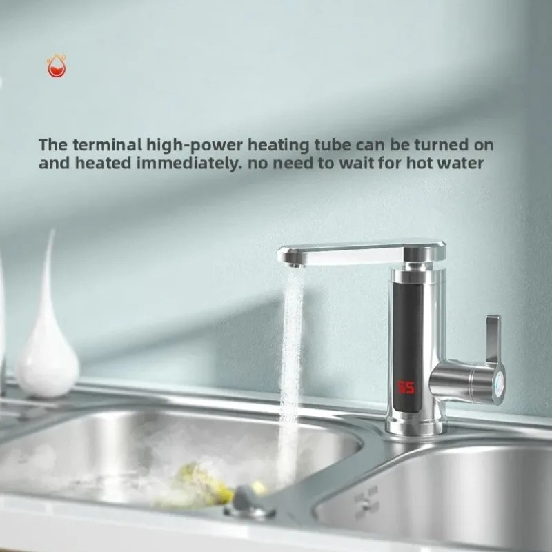 インスタント加熱電気タンクレス給湯器 220V デジタルディスプレイキッチンミキサータップ
