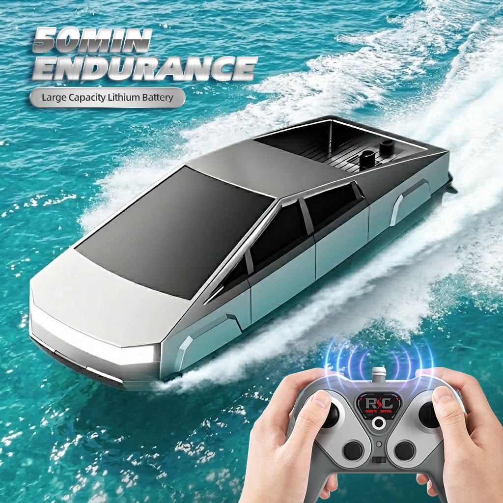 2.4GHz 高速 RC ボートデュアルモーター防水リモートコントロールスピードボートレーシングボートプール湖屋外おもちゃキッズボーイズギフト