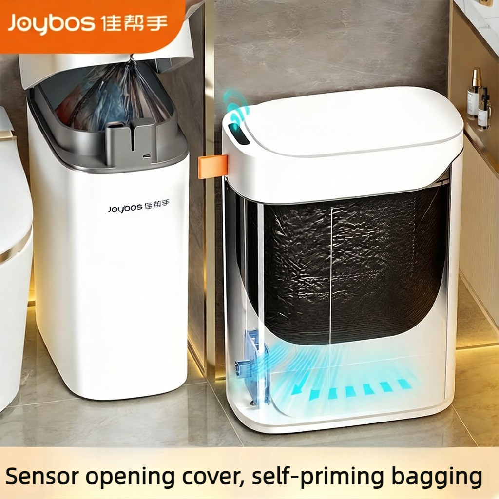 JOYBOS 自動吸着袋ゴミ箱蓋付きスマートセンサーゴミ防水バケツ赤外線センサー家庭用ゴミ箱
