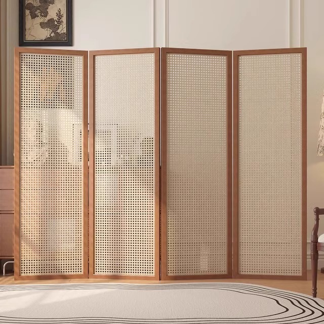 衝立 パーティション リビング 折りたたみモバイル屏風 モダン 和風 シンプル 寝室 遮蔽無垢材屏風