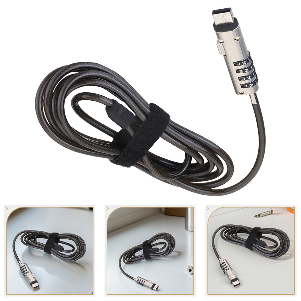 ポータブル 4 桁リセット可能な数値パスワードラップトップロック USB インターフェースセキュリティケーブル盗難防止ノートブックコンピュータロック