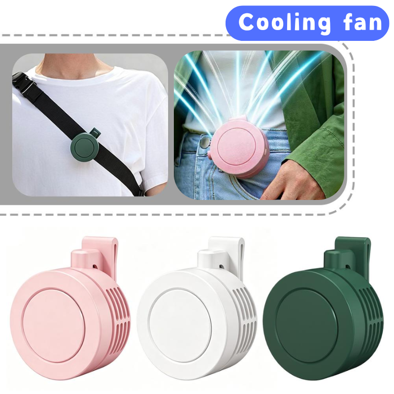 暑い天候でも涼しく保つための充電式クリップオンウエストファン 屋外アクティビティ用の強風付きミニウェアラブルウエストファン