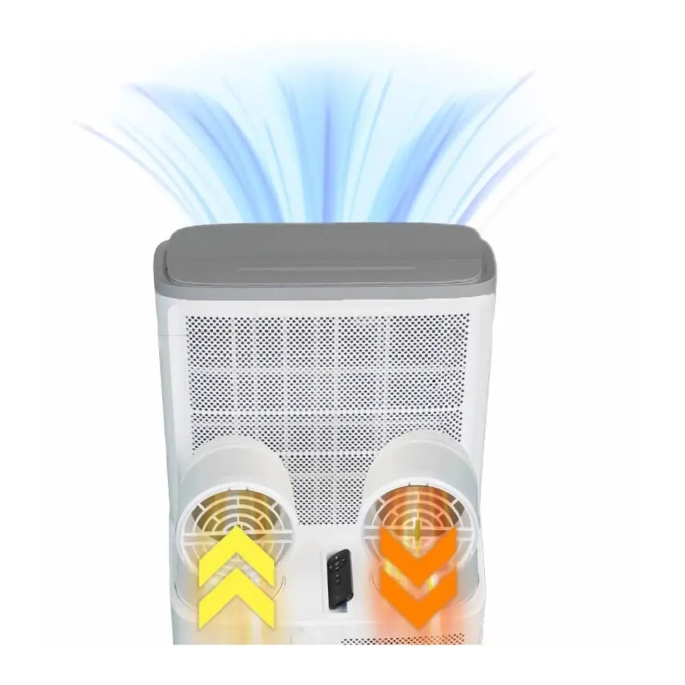 ZHV16DA 16000 BTU ZoneAire プレミア インバーター ポータブル エアコン デュアル ホース システムと 9000 BTU ヒート ポンプ付き