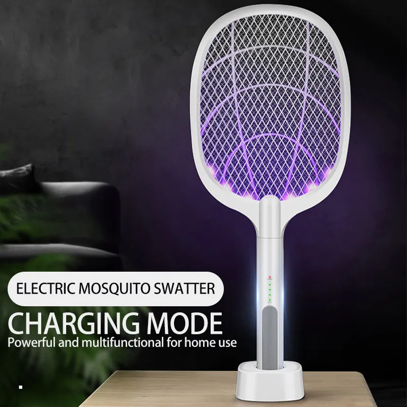 蚊キラーランプ USB 充電式電動折りたたみ蚊キラーラケットハエたたき忌避ランプザッパー昆虫ラケット