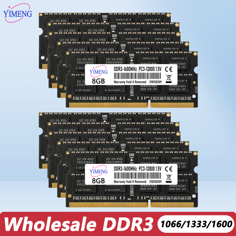 10個入り DDR3 DDR3L 4GB 8GB ノートパソコン用メモリ RAM PC3 1.5V PC3L 1.35V 1066 1333 1600MHz 204ピン 8500 10600 12800 SODIMM メモリ RAM